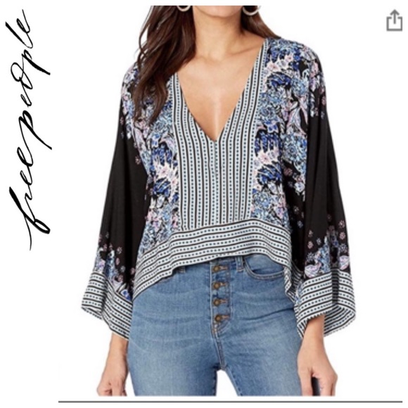 Free People Tops - NWT FP Floral Mixed Print Boho Crop Top